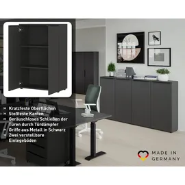 Germania Mailand Aktenschrank 80 x 40 x 120 cm grau