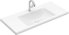 Villeroy & Boch Antheus Möbel-Waschtisch 4A09A2RW 100 x 54 cm, mittleres Hahnloch durchstochen, ohne Überlauf, stone white C-plus