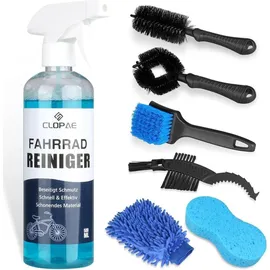 luxuskollektion Fahrrad Reinigungsset 7-in-1 mit 500ml