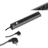 Bachmann Steckdosenleiste 2 m Schwarz 7 St.