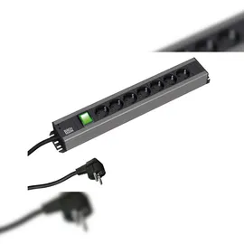 Bachmann Steckdosenleiste 2 m Schwarz 7 St.