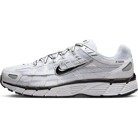 Nike P-6000 Herren White/Black/Metallic Silver/Black 43