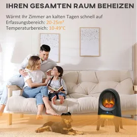 Homcom 3 Modi Keramik Heizlüfter mit Timer 2000 W