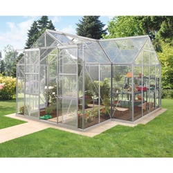 Vitavia Gewächshaus Sirius Alu-eloxiert, mit 3 mm Einscheibensicherheitsglas
