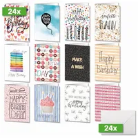 Sigel Geburtstagskarten-Set Colourful Birthday Fun\""