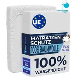 BLUZIMAN® Matratzenschoner 180x200, Matratzenauflage Wasserdicht Max. Höhe 35 cm, Allergiker Matratzenbezug Baumwolle 100%, Matratzenhülle, Matratzenschutz (Matratze 180x190/200)