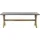 Beliani Olbia Gartentisch 200 x 100 x 75 cm Grau/Braun