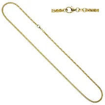 Jobo Zopfkette 585 Gelbgold/Weißgold 1,9 mm 45 cm