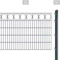 Arvotec Doppelstabmattenzaun »EXCLUSIVE 100 zum Einbetonieren "Ring" mit Zierleiste«, Zaunhöhe 100 cm, Zaunlänge 2 - 60 m 66792464-0 anthrazit H/L: 100 cm x 46 m