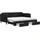 vidaXL Tagesbett Ausziehbar mit Schubladen Schwarz 90x190 cm Stoff