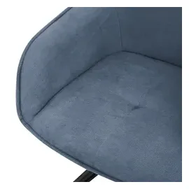 ML-Design Esszimmerstühle drehbar 4er Set Textil Webstoff Blau Drehstuhl