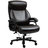 Vinsetto Bürostuhl,, Braun, Leder, 83x122x72 cm, Arbeitszimmer, Bürostühle, Drehstühle