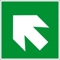 Eichner Fluchtwegsschild Richtungsangabe schräg aufwärts/abwärts