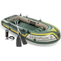 Intex Seahawk 3 Set Schlauchboot - 295 x 137 x 43 cm - 3-teilig - Grün Paddel