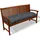 Beautissu Bankauflage 180 x 50 x 10 cm grau 1 St.