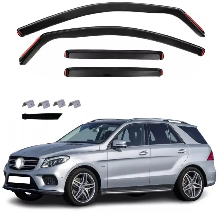 4-teiliges Set Windabweiser für Mercedes M‐Class / GLE (W166) 2011–2018