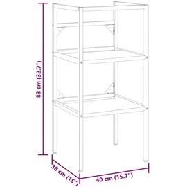 vidaXL Badezimmer Waschtischgestell 40 x 83 x 38 cm Schwarz
