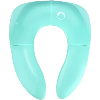 Faltbarer Reise Toilettensitz Kinder Unterwegs: Sitzverkleinerer Toilette Kloaufsatz Toiletten Kinderklo WC Sitz Rutschfest stabil klappbar, sicher und bequem (Grüner)