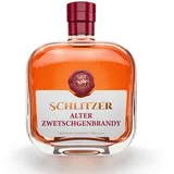 Schlitzer Alter Zwetschgen Brandy – Handgefertigter Obstbrand aus reifen Zwetschgen, gereift im Eichenfass (40% Vol.) – Intensiver Fruchtgenuss, 0,5L