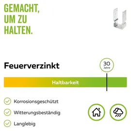 GAH Alberts Zaunpfosten U-Form 81 mm Stahl feuerverzinkt