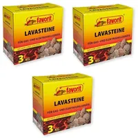 Favorit Lavasteine 3 x 3 kg braun