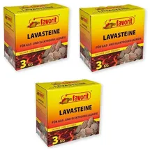 Favorit Lavasteine 3 x 3 kg braun