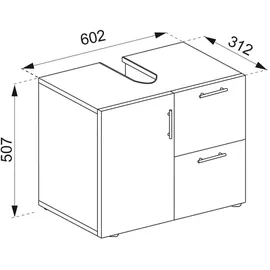 VCM Flandu 61 x 51 x 32 cm weiß