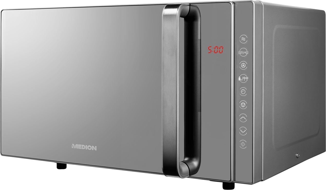 Medion® Mikrowelle Medion Mikrowelle MD 17495, Grill und Heißluft, 23 l, Grill und Heißluft, 23,00 l silberfarben