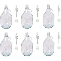 lilawelt24 5L Bügelflaschen Gärballon Glasballon Weinballon Bügelverschluss Flasche Weinflasche