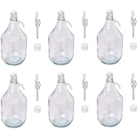 lilawelt24 5L Bügelflaschen Gärballon Glasballon Weinballon Bügelverschluss Flasche Weinflasche