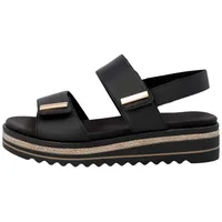 REMONTE Damen Riemchensandalen D0Q59, Frauen Sandalen,lose Einlage,offene Schuhe,Strandschuhe,Riemen,Riemchen,halteriemen,schwarz (00),37