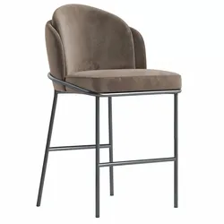 Penelope | Hotel Barhocker | Samt | Taupe