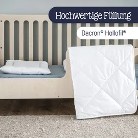 Julius Zöllner Ganzjahresbettdecke + Kopfkissen Hygienika, 2-tlg, Hergestellt in Deutschland, Füllung: DACRON Hollofil® von DuPont, Bezug: 65% Polyester, 35% Baumwolle, Decke mit Kissen, Decke 100x135cm, Kissen 40x60cm und weitere Größen weiß