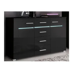 Sideboard HÖLTKEMEYER "Flame", schwarz, Sideboards, Breite 130 cm