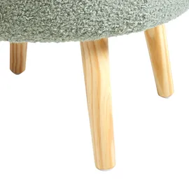 Beliani Hocker mit Stauraum Bouclé 44 x 48 x 44 cm Grün