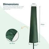 OEM Abdeckung für Sonnenschirme wasserdicht 280 x 40/81/50 cm Grün/Weiß