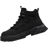 Wanderschuhe für Herren, modisch und vielseitig, dicke Sohle, Anti-Pannen- und Rutschschutz, Sicherheitsstiefel, Herren-Wanderstiefel, taktische Stiefel, schwarze Stiefel, Arbeitsstiefel, Größe 41, - 42 EU