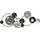 Hofmann Living And More Wanddekoobjekt "Wanddekoration", schwarz, B:91cm H:37cm T:6cm, Metall, HOFMANN LIVING AND MORE, Wanddekoobjekte, Große Wanddeko Kreise in schwarz silber