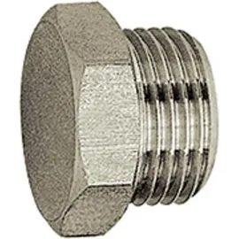 Riegler Verschlussschraube »value line«, G 1/8, SW 14, Messing vernickelt