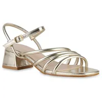 VAN HILL Damen Riemchensandaletten in Gold