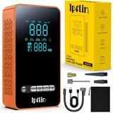 Tragbarer Luftkompressor, Kabelloser Reifenfüller Mit Led-anzeige Und Usb-c-anschluss, 150 Psi, Akku, Schnellaufpumpfunktion, Automatische Abschaltung, Für Autos, Fahrräder Und Motorräder – Orange
