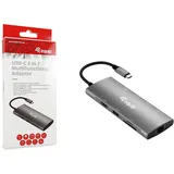 Equip USB-C 9-in-1-Multifunktionsadapter, HDMI 4K/60Hz, Gigabit LAN, USB 3.2 GEN1, SD/TF, 100W USB PD