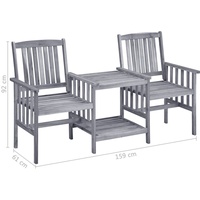 VidaXL Gartenstühle mit Teetisch 159x61x92 cm Massivholz Akazie
