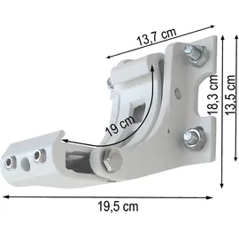 Mendler Wandhalterung für Markise T122/T123 Adapter