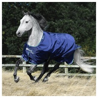 Bucas Pferde-Regendecke Bucas Smartex Turnout Rain Big Neck 0g - blue 155 cm