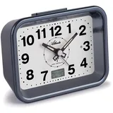 Atlanta Funkwecker große Zahlen Analog Digital mit Licht Snooze Temperatur Datum Blau - 1866/5, 12 x 9 x 4 cm