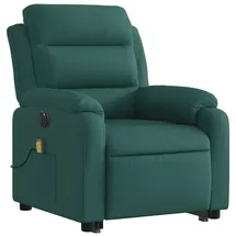 vidaXL Massagesessel Elektrisch 148 x 79,5 x 0 cm Dunkelgrün mit Aufstehhilfe
