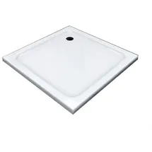 Glaszentrum Hagen - Acryla' 100x100x5 Cm Flache Duschtasse Weiß Quadrat + Siphon