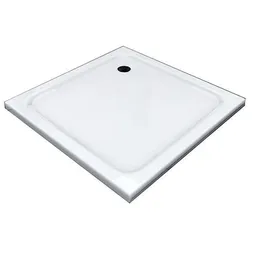Glaszentrum Hagen - Acryla' 100x100x5 Cm Flache Duschtasse Weiß Quadrat + Siphon