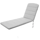 Bjird Liegenauflage Auflage für Gartenliege Amelia 185x60x6 cm, Auflagen für Deckchair/Polsterauflage für Sonnenliege, Wasserabweisend grau